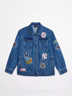 LOFT - Wild Collective New York Yankees Denim Jacket Styling - Patchwork